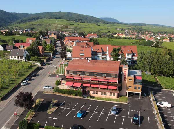aerial view hotel le Ménestrel