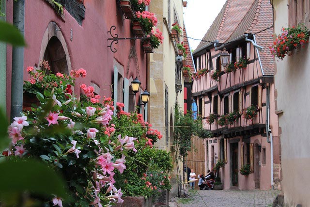 village en Alsace et Route des vins